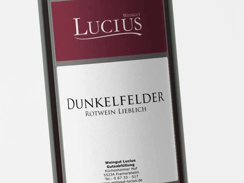 Dunkelfelder Rotwein lieblich | Lucius Weingut